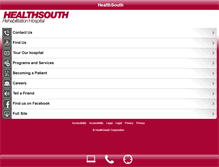 Tablet Screenshot of healthsouthkingsport.com